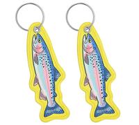 Lot de 2 porte-clés de pêche, porte-clés hameçon originaux, breloque pour sac à dos homme, accessoire décoratif mignon pour voiture, sac à dos, clé