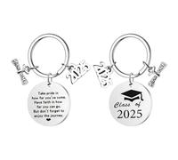 Lot De 2 Porte-Clés De Remise De Diplôme 2025, Porte-Clés Cadeaux De Remise De Diplôme, Porte-Clés Commémoratifs, Les Amis Et Les Camarades De Classe