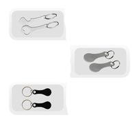 Lot de 2 porte-clés en acier inoxydable pour chariot de courses - Outil de déverrouillage amovible - Porte-clés décoratif pour homme et femme, Pack familial - 6 pièces, 5.5*2.3cm