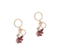 Lot de 2 Porte-clés en Forme de Cygne avec Strass - Décoration à Suspendre - pour de Voiture, 2 Violets, 4X3.5X0.5CMx2pcs