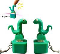 Lot de 2 porte-clés en forme de lézard avec lumière et son colorés, jouet amusant, jouet amusant, jouet pour adultes