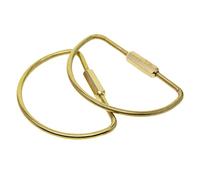 Lot de 2 porte-clés en laiton durable avec verrou à vis 68 x 45 mm