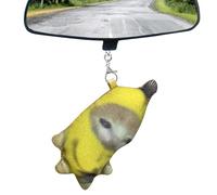 Lot de 2 porte-clés en peluche en forme de chat banane, en forme de chat en forme de banane qui pleure, avec chat qui pleure, pour anniversaire, Halloween