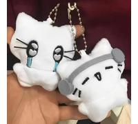 Lot de 2 porte-clés en peluche pour couple de chats mignons - Mini porte-clés avec pendentif en forme de sac kawaii - Pour femme et homme - Cadeau de décoration