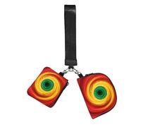Lot de 2 porte-clés en spirale trois couleurs pour femme - Petit sac de poignet pour clés, cartes, pochette zippée pour course à pied, gym, voyage, sports de plein air