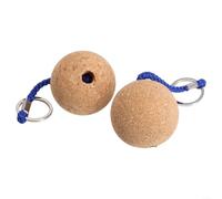 Lot de 2 porte-clés flottants de 50 mm, design boule en liège pour kayak, gardez vos clés visibles et en sécurité dans l'eau (bleu)