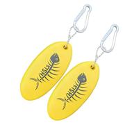 Lot de 2 porte-clés flottants ovales en mousse lumineuse | Porte-clés bateau flottant - pour étang, lac, plage, arrière-cour, terrasse, jardin, bain, , spa, extérieur et intérieur