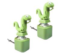 Lot de 2 Porte-clés lézard sonores, Jouets de décompression Amusants pour Adultes, avec clic et lumière colorée, pour Clavier, 2025