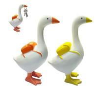 Lot de 2 porte-clés magnétiques en forme d'oie pour table d'entrée, plateau à clés d'oie pour attraper tous les plateaux, figurines magnétiques de canard kawaii, porte-clés amusant à suspendre pour la