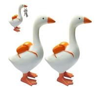 Lot de 2 porte-clés magnétiques en forme d'oie pour table d'entrée, plateau à clés d'oie pour attraper tous les plateaux, figurines magnétiques de canard kawaii, porte-clés amusant à suspendre pour la