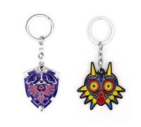 Lot de 2 porte-clés Majora masque + Link's Hylian bouclier pour voiture, mélange, taille unique