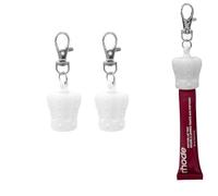 Lot de 2 porte-clés pour gloss à lèvres Summer Friday, porte-baume à lèvres, étui portable pour femmes et mamans, blanc, M