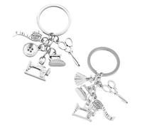 Lot De 2 Porte-Clés sur Le Thème De La Couture, Porte-Clés Au Design Créatif, Porte-Clés pour Les Passionnés De Couture, Porte-Clés Cadeaux