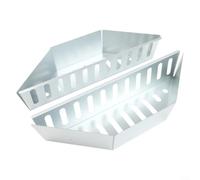 Lot de 2 porte-combustibles au charbon de bois pour gril bouilloire - Panier de barbecue en acier inoxydable pour copeaux de bois - Grillage indirect direct