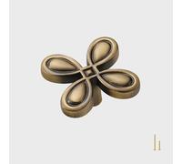 Lot de 2 Porte Cuivre Vintage Poignet de Porte Cuisine, Boutons de Placard en Forme de Trèfle pour la Cuisine, Poignées Meubles en Métal, Boutons de Porte Décoratives en Forme de Pétale, Laiton(30PCS)