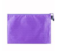 Lot de 2 porte-documents avec fermeture éclair étanche - Pour documents, reçus, papier, bureau, voyage scolaire, cosmétiques, violet A5, 24 x 18 cm