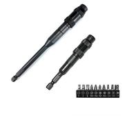 Lot de 2 porte-embouts magnétiques flexibles 1/4", 91 mm + 145 mm, porte-embout pivotant avec embouts de 25 mm de long, rallonge rotative à 20 degrés pour pièces étroites ou coins