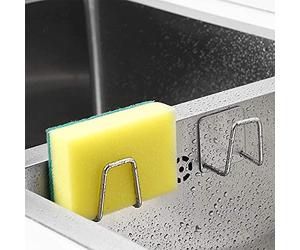 Lot de 2 porte-éponges en acier inoxydable 304 pour évier de cuisine - Auto-adhésif - Éponge - Étanche