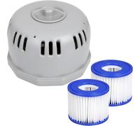 Lot de 2 porte-filtres de rechange pour spa Coleman P6653 et P05343 avec 2 cartouches filtrantes de type VI pour Lay-Z-Spa