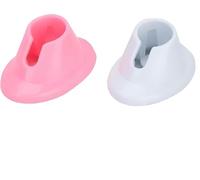 Lot de 2 porte-flacons de vernis à ongles en caoutchouc souple - Organisateur et présentoir pour nail art - Outils de manucure professionnels (rose, blanc)