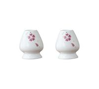 Lot de 2 porte-fouets en céramique pour cérémonie du thé japonaise traditionnelle Style B
