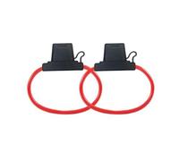 Lot de 2 porte-fusibles AWG en ligne avec mini fusible à lame 50 A pour une utilisation automobile dans les camions, camping-cars et motos DC 12 V 24 V 32 V