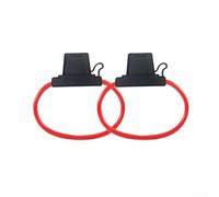 Lot de 2 porte-fusibles en ligne AWG avec fusible à lame de 50 A pour camions, voitures, camping-cars DC 12 V 24 V 32 V Composant de protection fiable des fusibles en ligne
