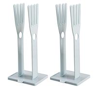 Lot de 2 porte-gants en plastique avec trou de rangement pour serviettes évacuation et base amovible pour plan travail ou évier cuisine. Porte-gants en caoutchouc.