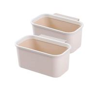 Lot de 2 porte-gobelets roses à suspendre, 25,4 x 12,7 x 11,4 cm, panier de rangement, panier à roulettes, accessoires de chariot à roulettes, seaux suspendus, conteneurs de plantes, seau de
