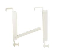 Lot de 2 porte-manteaux de porte pliables - Réglables - Crochets de porte pour 6 cintres et rallonges extensibles sans perçage - Pour chambre à coucher, salle de bain - Blanc