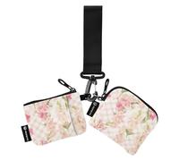 Lot de 2 porte-monnaie double avec fermeture éclair et poche à fermeture éclair pour le travail, les voyages, Fleurs de glaïeul Vichy, 1 size
