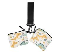 Lot de 2 porte-monnaie minimalistes avec dragonne pour femme Motif alligator Jaune