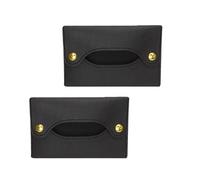 Lot de 2 porte-mouchoirs de poche - Pochette de voyage pour mouchoirs | Serviette en papier de poche | Support de sac à mouchoirs | Étui en cuir PU | Sac de rangement | Noir