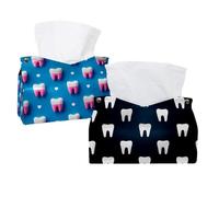 Lot de 2 porte-mouchoirs molaires pour dentiste, 19 x 12,7 x 15 cm