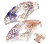 Lot de 2 porte-pages, anneaux de pouce, marque-pages, en résine, fabriqués à la main, pour les enseignants, les amateurs de livres