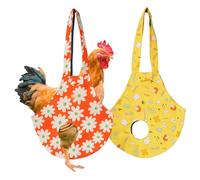 Lot de 2 Porte-Poulets imprimés Mignons avec poignée et Trous, Sac à Main étanche pour Attraper des Poules, des coqs, Canards et oies