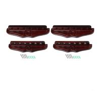 Lot de 2 porte-queues de billard en bois finition naturelle à 6 emplacements pour billard, snooker, billard, rangement mural pour salles de jeux à la maison et clubs de billard (rouge vin)