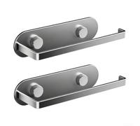 Lot de 2 porte-rouleaux de cuisine à ventouse sans perçage | Montage à ventouse, pas de perçage, pour carrelage et verre, nettoyage facile