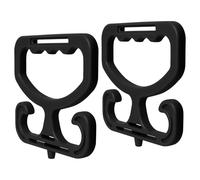 Lot de 2 porte-sacs d'épicerie, sacs de courses, sacs d'épicerie, chacun peut supporter jusqu'à 45,4 kg, convient pour transporter des sacs d'épicerie, des sacs de courses, des seaux, etc. (Noir)