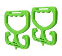 Lot de 2 porte-sacs d'épicerie, sacs de courses, sacs d'épicerie, pouvant supporter chacun jusqu'à 45,4 kg, convient pour transporter des sacs d'épicerie, des sacs de courses, des seaux, etc. (vert)