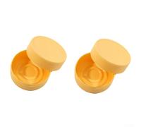 Lot de 2 porte-savon de voyage légers avec couvercle verrouillable - Boîte à savon anti-déversement pour sacs à dos, valises et sacs de sport (jaune)