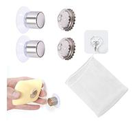 Lot de 2 porte-savon magnétiques de type ventouse, design simple et fixation robuste, adapté pour la salle de bain et la cuisine