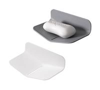 Lot de 2 porte-savon mural en forme de V pour salle de bain, cuisine - Porte-savon avec fonction de montage mural