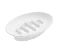 Lot de 2 porte-savons auto-drainants, 12,5 x 8,3 x 2,7 cm, support de barre en silicone avec drainage, boîte de rangement flexible, organisateur de cuisine compact, accessoire pour salle de bain et
