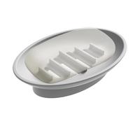 Lot de 2 porte-savons auto-drainants, 12,5 x 8,3 x 2,7 cm, support de barre en silicone avec drainage, boîte de rangement flexible, organisateur de cuisine compact, accessoire pour salle de bain et
