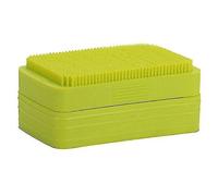 Lot De 2 Porte-Savons En Silicone Vert Avec Couvercle Et Brosse De Bain ¿ Durable, Multifonctionnel, Unisexe, Essentiel Pour Le Bain Exfoliant