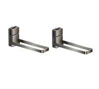 Lot de 2 porte-serviettes efficaces en acier inoxydable avec ventouses pour une installation facile dans n'importe quel espace de vie (gris)