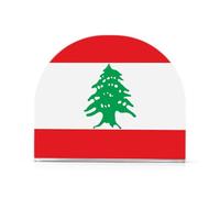 Lot de 2 porte-serviettes en acrylique antidérapant et résistant aux rayures pour table de cuisine et de salle à manger, 4 mm d'épaisseur, motif drapeau du Liban