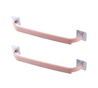 Lot de 2 Porte-Serviettes muraux - Barre et étagère adhésives pour Salle de Bain, Cuisine et Toilettes - Rangement Gain de Place pour Gants de Toilette et Chaussons - Design Bleu é