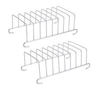 Lot de 2 porte-toasts rectangulaires en acier inoxydable | Grille de refroidissement antiadhésive pour toasts de cuisine (15,5 x 8,5 cm)
